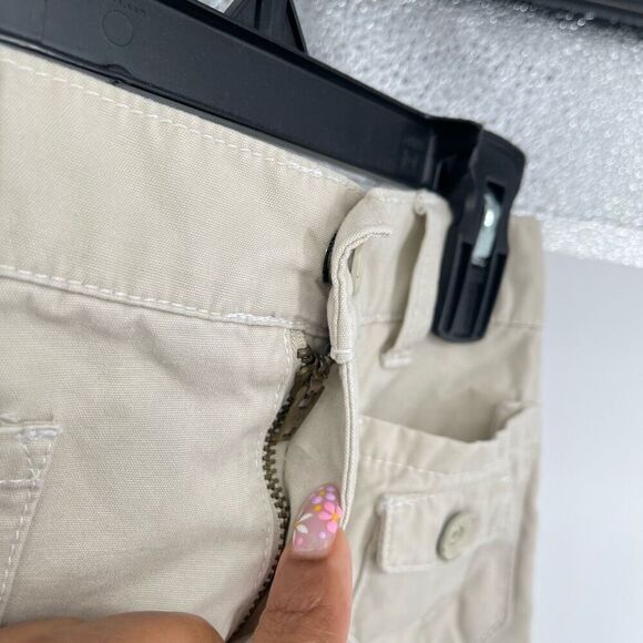 High Sierra Girls Y2K Khaki Cargo Skirt Size 5 Ruched Sides Drawstring Cotton - Picture 6 of 14